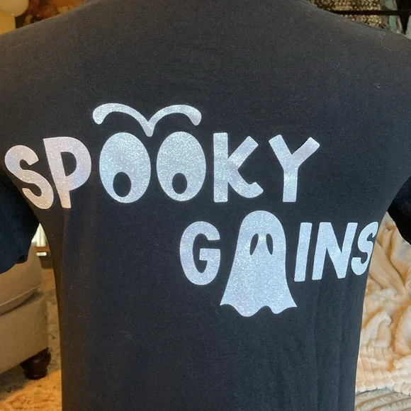 Spooky Gains Muscle Gym Relax Tee by Make Market Small Adult Black - Picture 1 of 7